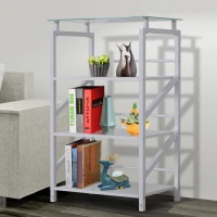 HOMCOM® Standregal Aktenregal Bücherregal Lagerregal Aufbewahrungsregal Weiß 60 x 40 x 96,5 cm(m-1)