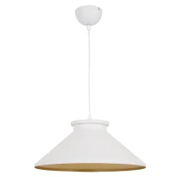 HOMCOM® Vintage Hängelampe | Deckenlampe | 40 W | Metall | ∅37 x 14,5 cm | Weiß(m-3)