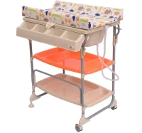 Mobiler Baby Wickeltisch mit Wickelauflage und Badewanne (2 in 1) Modell 1(m-1)