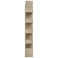 HOMCOM Bücherregal mit 10 Fächer und Schublade, Standregal, Eckbücherregal, E1 Spanplatte, 46 x 20 x 151 cm(m-5)
