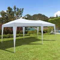 Outsunny® 3x6m Faltpavillon Partyzelt Gartenzelt weiß faltbar(m-1)