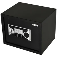 HOMCOM® Safe Tresor Möbeltresor Wandtresor mit Elektronikschloss Stahl Schwarz(m-5)