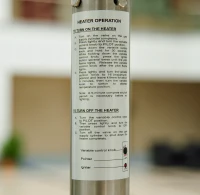 Outsunny® Edelstahl Gas-Heizstrahler / Heizpilz 5 - 12KW(m-8)