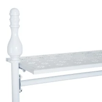 HOMCOM Kleiderständer Garderobenständer Kleiderstange Metall Weiß(m-7)