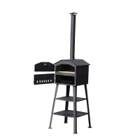 Outsunny® Grill mit Pizzaofen - Pizzagrill mit Thermometer(m-3)