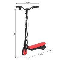 HOMCOM® E-Scooter Tretroller Kinderroller Kinder Roller Metall Rot(m-2)
