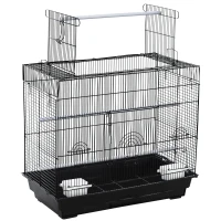 PawHut® Vogelkäfig Vogelhaus Vogelvoliere Metallvoliere für Vögel mit Ständer rollbar(m-6)