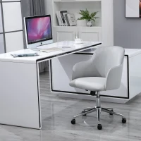 Vinsetto® Drehstuhl Polsterstuhl Chefsessel 150 kg Belastbarkeit eingestellte Sitzhöhe Samt 56 x 52,5 x (72–81) cm(m-1)