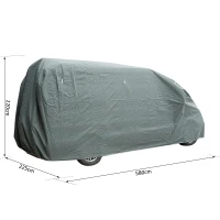 HOMCOM® Abdeckung Schutzhülle für Wohnmobil Grau 580x225x220cm(m-2)