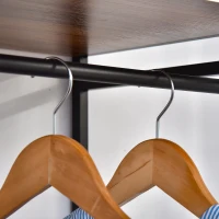 HOMCOM® Garderobenständer Korridor Garderobe 3 Schubladen Kleiderstange Stahl Grau(m-9)