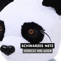 HOMCOM® Panda Tierkopfmaske | Einheitsgröße | Kostüm | Polyester | 44 x 40 x 36 cm | Weiß, Schwarz(m-4)