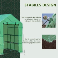 Outsunny® Treibhaus Gewächshaus Blumenregal Frühbeet Tomatenhaus Pflanzenhaus für Garten(m-5)