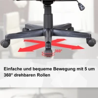 Vinsetto® Gamingstuhl Drehstuhl Wippfunktion Schwarz Weiß(m-5)