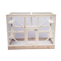 PawHut XXL Nagervilla Hamsterkäfig Kleintierkäfig Holz Schublade groß(m-2)