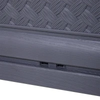 Outsunny® Gartenbeet Hochbeet Pflanzkasten Blumenkasten 2 Muster Abflusslöcher PP Grau 60 x 30 x 29 cm(m-9)