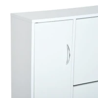 HOMCOM Schuhschrank Schuhkipper Schuhregal 3 Klappen Weiß(m-4)