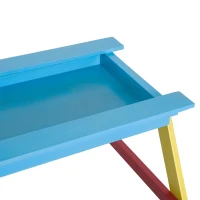 HOMCOM® Spieltisch Sandkasten Kinder mit Sitzbank Holz Bunt(m-5)