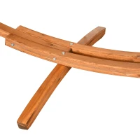 Outsunny® hängemattengestell holz Hängematte mit Gestell Sonnenliege Gartenliege Sonnendach Lärche 180kg(m-9)