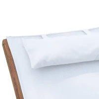 Outsunny® Schaukelstuhl Sonnenliege Holz Schwingstuhl(m-5)