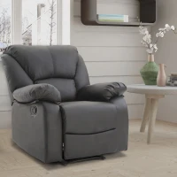 HOMCOM® Relaxsessel Fernsehsessel mit Liegefunktion Schwarz Verstellbar(m-1)