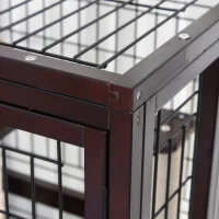 PawHut® Katzenhaus Katzen Käfig Hängematte Sisal-Säulen & Matte Massivholz Metalldraht(m-8)