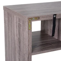 HOMCOM® Lowboard TV Schrank mit Viel Stauraum Spanplatte Hellbraun 152,5 x 39,5 x 71 cm(m-7)