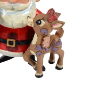 Outsunny Weihnachtsmann Nikolaus Figur Weihnachten Deko Rentier(m-10)