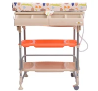 Mobiler Baby Wickeltisch mit Wickelauflage und Badewanne (2 in 1) Modell 1(m-2)