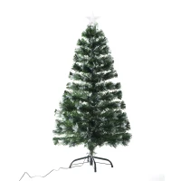 HOMCOM Weihnachtsbaum mit Ständer Glasfaser 7 Farben 150cm(m-7)