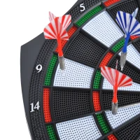 HOMCOM® Elektronische Dartscheibe Dartboard soft Dart inkl. 6 Pfeile(m-6)