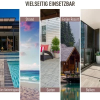 Outsunny® Vierteiliges Gartenmöbel Set Sitzgruppe Sofa Sitzkissen Couchtisch mit Stauraum(m-6)