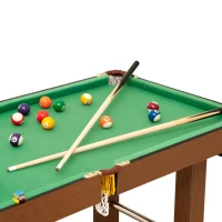 HOMCOM® Billardtisch Mini Billard Tisch Pool mit Kugeln Zubehör 123,5x66,5cm(m-6)
