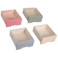 HOMCOM® Nachttisch Nachtkommode Flurkommode mit 8 Schubladen Paulownienholz bunt 55 x 30 x 65,5 cm(m-10)