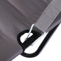 Outsunny® Klappstuhl Campingstuhl Gartenstuhl Polstersessel Strand Balkon faltbar Grau 86 x 61 x 94 cm(m-8)