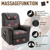 HOMCOM® Massagesessel mit Wärmefunktion | Massagestuhl | Braun | 100 x 93 x 105 cm(m-5)