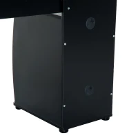 HOMCOM® Computertisch Schreibtisch mit Druckerablage PC Tisch Schwarz(m-6)