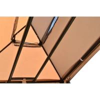 Outsunny® Luxus Gartenschaukel Hollywoodschaukel Doppeldach Bettfunktion Moskitonetz(m-10)