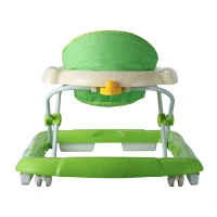 HOMCOM® Laufhilfe für Baby Gehfrei Babywalker Klappbar Höhenverstellbar grün(m-4)