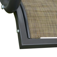 Outsunny® 2-Sitzer Hollywoodschaukel mit Sonnendach Gartenschaukel Metall Braun + Schwarz 195 x 115 x 172 cm(m-9)