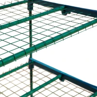 Outsunny® Mini-Gewächshaus Schützt Pflanzen mit Regal für Garten zur Aufzucht Schrägdach(m-8)