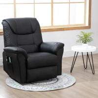 HOMCOM® Massagesessel mit Wärmefunktion | Massagestuhl | Schwarz | 100 x 93 x 105 cm(m-1)