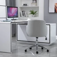 Vinsetto® Drehstuhl Polsterstuhl Chefsessel 150 kg Belastbarkeit eingestellte Sitzhöhe Samt 56 x 52,5 x (72–81) cm(m-6)