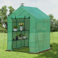 Outsunny® Treibhaus Gewächshaus Blumenregal Frühbeet Tomatenhaus Pflanzenhaus für Garten(m-2)