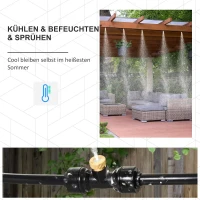 Outsunny® Bewässerungssystem Sprühnebel-Kühlsystem Outdoor Misting System SprayKühlsystem(m-5)