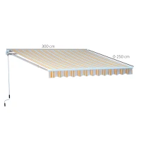 Outsunny® Markise Alu-Gelenkarm Gelenkarmmarkise 5 Farbe Sonnenschutz 3/3,5 /4/4,5m Balkon(m-6)