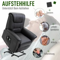 HOMCOM® Massagesessel mit Wärmefunktion | Massagestuhl | Schwarz | 100 x 93 x 105 cm(m-4)