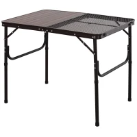 Outsunny® Campingtisch Klapptisch Picknicktisch 2-stufig höhenverstellbar Alu-Legierung(m-3)