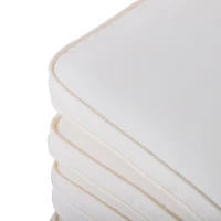 Outsunny Set of 6 Pcs Chair Cushion, 42Lx42Wx5T cm-Cream White(m-8)