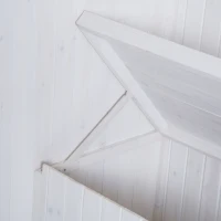 Outsunny® Laubenbank Philosophenbank mit Stauraum H225cm Weiß(m-10)