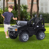 HOMCOM® Kinderauto Elektroauto Jeep mit MP3 Anschluss Kinderfahrzeug Fahrzeug Kinder Elektro Auto Spielzeug(m-1)